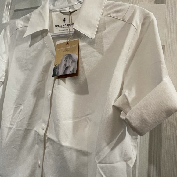 Small White Royal Robbins Button Up Shirt Blouse - Picture 5 of 8